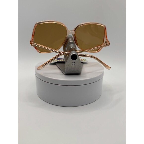 NEW Vintage Oversize Sunglasses Drop Temple Style Crystal Brown Monochrome #830 - Picture 7 of 10